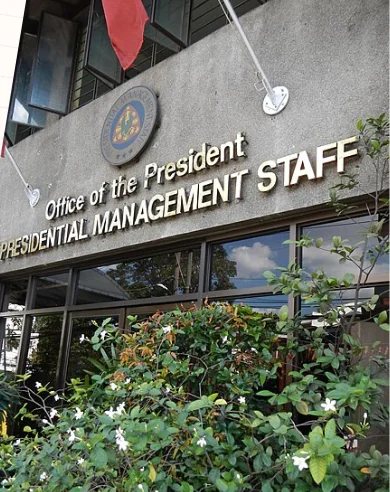 The entrance of the Presidential Management Staff office
